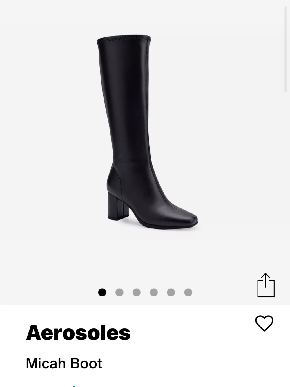 AEROSOLES Black Micah Tall Boots w/ free manicure set!